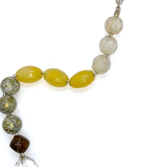 Multi-Color Earth Neutral Tone Beaded Necklace - Picture 3 of 6
